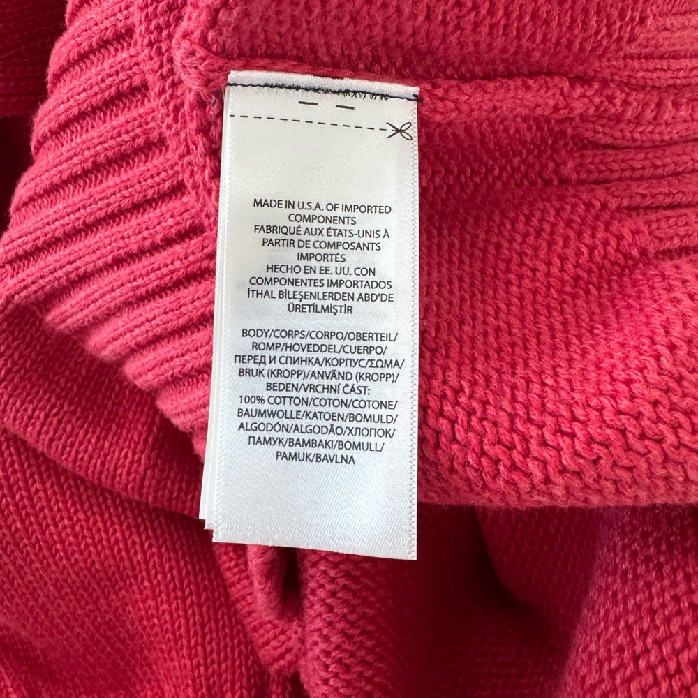 NWT Unisex Ralph Lauren Red Crewneck Sweater with American Flag Size M - Picture 6 of 7